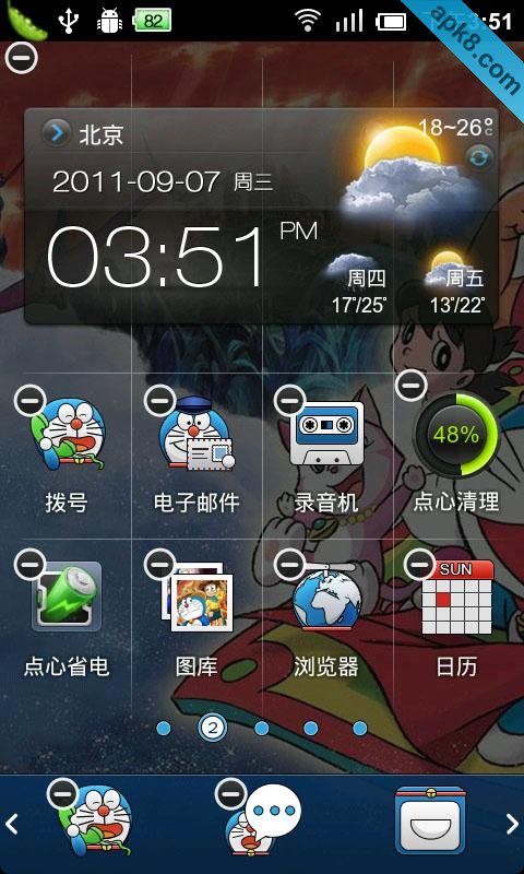 点心桌面主题机器猫