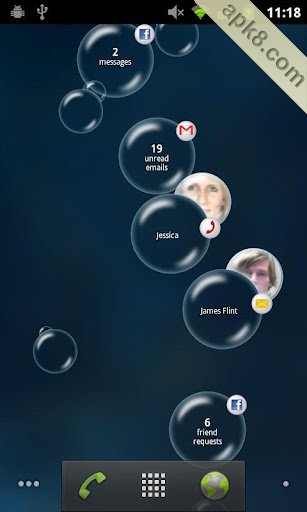 通知泡泡动态壁纸(Notification Bubbles)