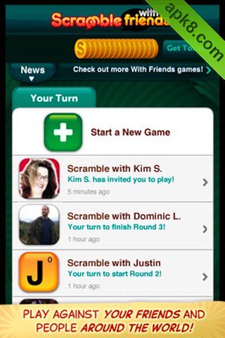 猜字游戏：Scramble With Friends