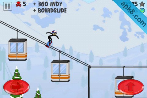 火柴人滑雪 HD:Stickman Snowboarder