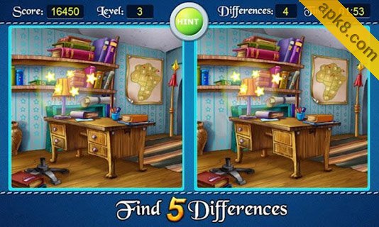 寻找差异:Find 5 Differences