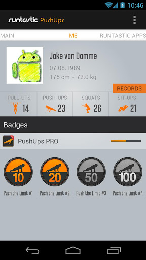 俯卧撑锻炼:Runtastic Push-Ups PRO
