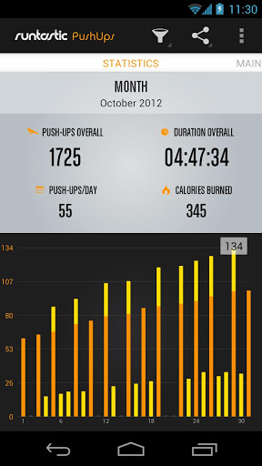 俯卧撑锻炼:Runtastic Push-Ups PRO
