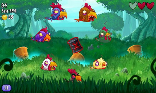 僵尸鸡切割：Zombie Chickens Free