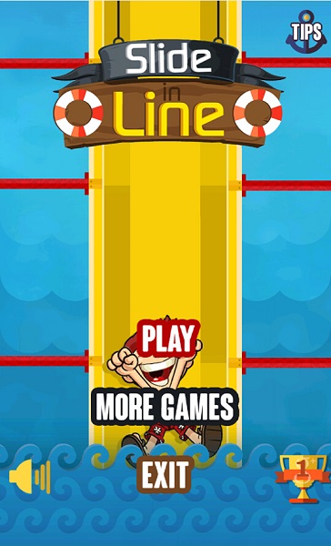 水上滑梯：Slide in Line