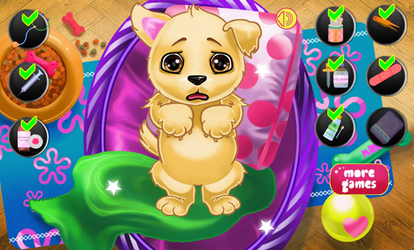 治疗受伤的狗狗：Ingured Puppy