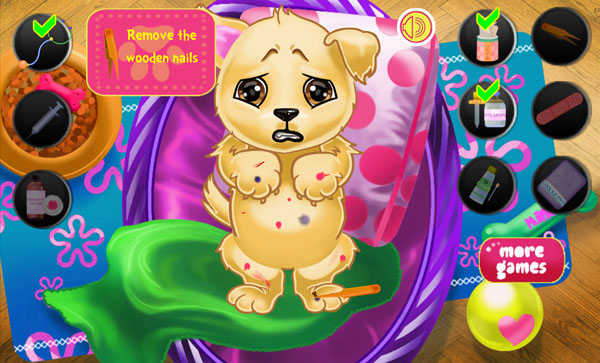 治疗受伤的狗狗：Ingured Puppy