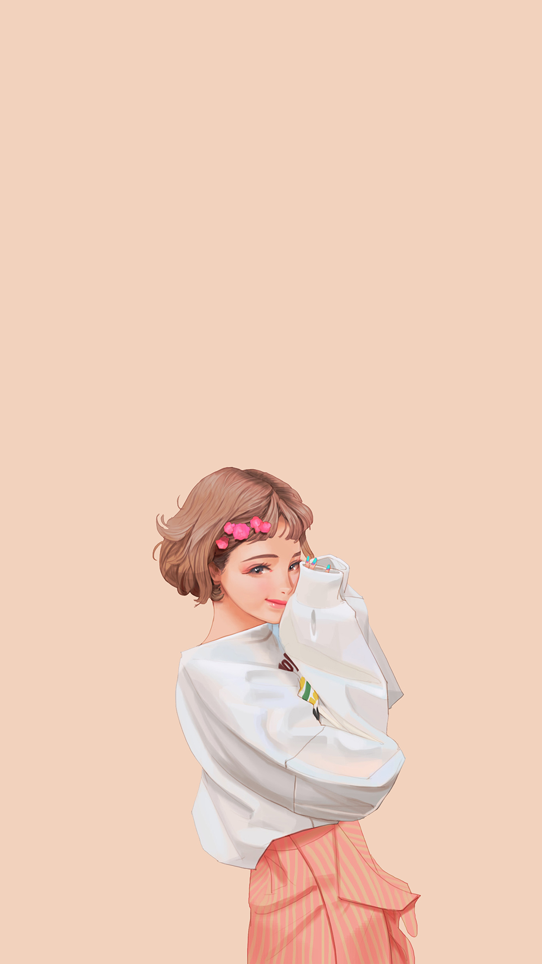 动漫美女插画手机壁纸