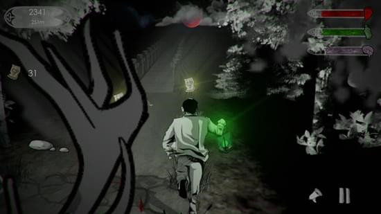 他的逃跑