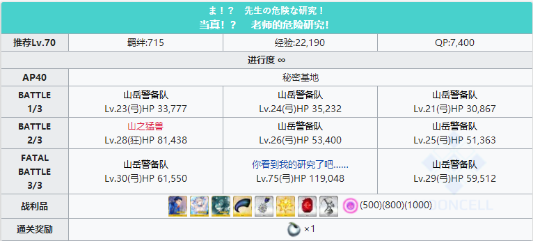 fgo神秘之国oniland复刻自由本配置是什么_复刻自由本秘密基地攻略