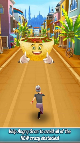 愤怒的老奶奶玩酷跑无限金币版